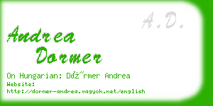 andrea dormer business card